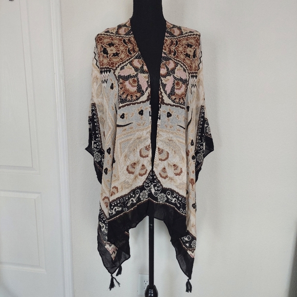 Other - Women's Mix Print Bohemian Kimono Beach Cover Up